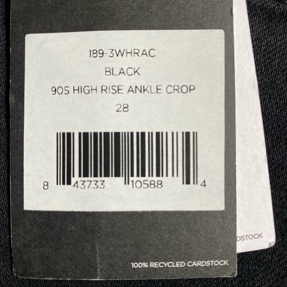 RE/DONE 90s High Rise Ankle Crop Black Jeans NWT - Picture 12 of 15